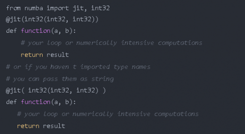用Numba加速Python代码4